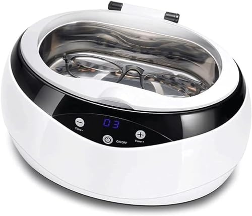 NANZU 650ML Ultrasonic Cleaner, 35W 40khz Ultra Sonic Jewellery Bath Cleaning Machine with Cleaning Basket,for Pendant Glasses Watch Denture