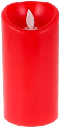 KONTONTY Candela Led Senza Candela Elettrica Realistica Lampada Decorazioni Natalizie E Feste Di Compleanno Rossa