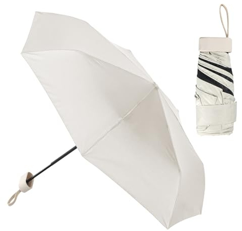 Mini Paraguas Plegable del Sol, Paraguas Proteccion UV UPF 50+, Paraguas Compacto Antiviento, Paraguas de Bolsillo Viaje Prtátil 5 Varillas, Ultraligero para Hombre, Mujer, Infantil (Albaricoque)