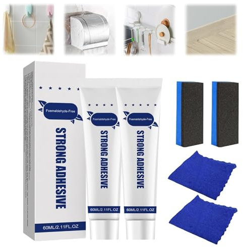 Tertell Strong Adhesive, Nail Free Strong Glue Adhesive Waterproof, Multi-Purpose Strong Adhesive Glue, No-Nail Adhesive Glue, for Plastic, Metal Bonding, Wall Tile (2)