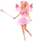 Mattel Barbie-Puppe Fee mit Spielzeugzauberstab und Mode-Accessoires, Fantasiethema mit Farbwechsel bei Flügeln und Outfit, JCP76, [Mehrfarbig]