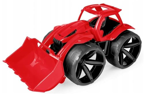 Wader 64500 - Maximus Traktor in Rot mit extra Breiten Reifen, Größe ca. 68 cm, für Kinder ab 12 Monaten, geeignet als Geschenk für kreatives Spielen