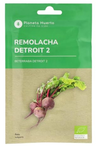 Planeta HUERTO | Semillas Ecológicas de Remolacha Detroit 2 – Raíces Tiernas y Dulces, Ensaladas y Zumos