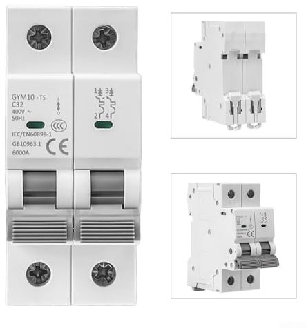 AC Mini Circuit Breaker MCB 2Pole, 6kA Curves, Indicator Function, Wide Application (16A)