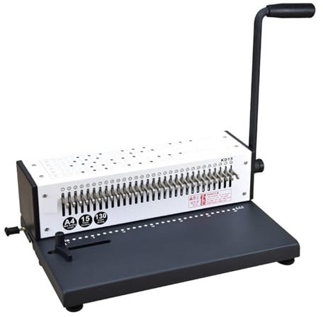 JOXLOVER Bindemaschine, Binder, 30 Löcher Loseblatt-Stanzbindemaschine KD15 A4/B5/A5 Locher Tragbar, for Büro, Schule, Geschäft für Briefpapier im Format A4, A5