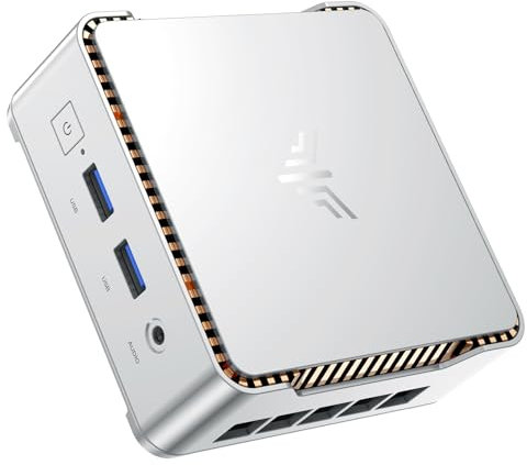 NiPoGi Essenx E2 Mini PC Twin Lake N150 W-11 Pro(Βeat N97,hasta 3.6GHz),16GB DDR4 512GB M.2 SSD,Mini Ordenadore 4K@60Hz Dual Display,HDMI 2.0, DP, WiFi,BT, RJ45,Mini Computadora para Casa/Negocios