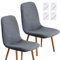 heavenlife 2 PCS Fundas de Silla de Comedor, Funda de Silla Universal Elásticas, Cubierta para Sillas Ajustables con Respaldo, Modernas Cubiertas de Asiento para Salón Hogar Oficina (Gris)