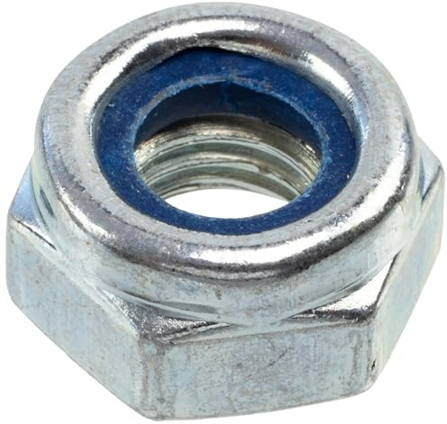 AERZETIX - Juego de 25 tuercas de bloqueo hexagonales M10x1,5 mm con rosca métrica - acero galvanizado - color plata - fijación de montaje de uso general