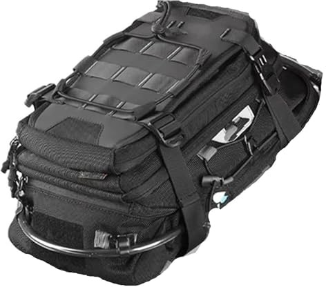 gangxiao Moto Serbatoio Borsa 9L Con Copertura Antipioggia Versatile Zaino Sacca Idrica Da 1,5L Multiscomparto Universale Bagaglio Sella Moto Sella Bagagli