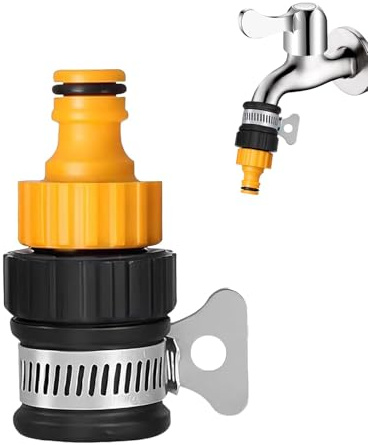 Hose Tap Connector for Hose Pipe – Adjustable Kitchen Mixer Tap Hose Adapter – Universal Tap to Hose Connector for Indoor & Outdoor Use – Easy Fit for Garden, Sink, and Car Washing