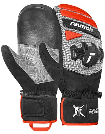 Reusch Ski Racing Fäustlinge für Herren & Damen | Knöchel- & Fingerschutz | extra warme & wasserdichte & atmungsaktive Rennhandschuhe mit Ziegenleder, Größe 6,5-11, Worldcup Warrior R-TEX XT Mitten