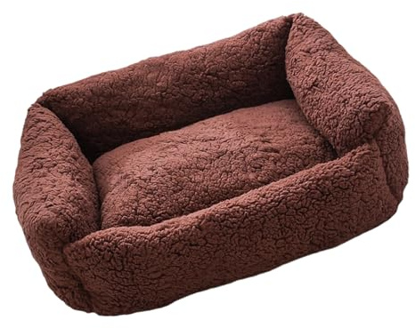 Ksikdeg Nid De Chat en Fourrure Réversible Tissu Lavable Literie Épaisse Et Chaude Antidérapant pour Chatons Lit Polaire Épais Animaux De Compagnie L'intérieur