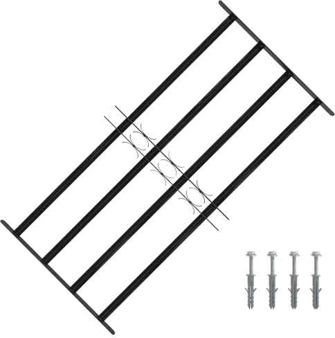 vidaXL Fenstersicherheitsgitter 115 x 60 cm Galvanisiertes Stahl