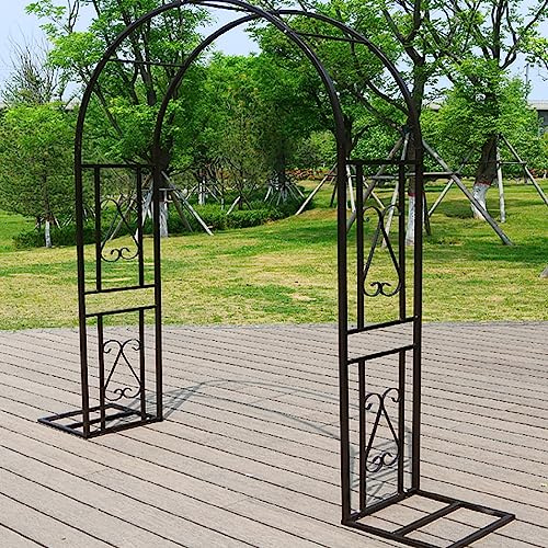 Arche de jardin en métal - Arche de jardin en fer pour plantes grimpantes, décoration pour mariage et fête en plein air, intérieur et extérieur (300 x 230 cm)