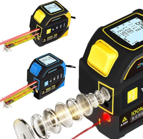 Almighty Ruler,The Almighty Tape Measure Ruler,2026 New 3-In-1 Rangefinder With Voice,Digital Measuring Tape With Led Display, ±2mm High Accuracy, 40/60/80/100m Measure, Effortless Operation