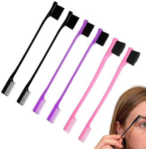 Spazzola per Hair 6 Pezzi Doppio Lato Pettinatura | Pettini Sopracciglia Styling Naturale Per Donne Signore Madri Mogli Parrucchieri Barbieri Spose Attori Modelli Casa Salone