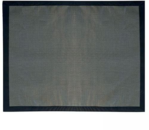 Solys Tapis Barbecue et plancha en PVC Noir 120 x 100 cm