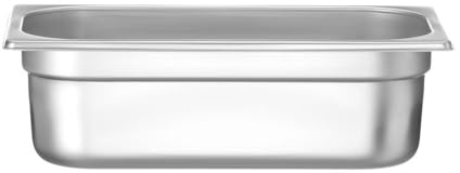 HENDI Contenitore Gastronorm, GN 1/3, resistenza termica -40 °C a 300 °C, compatibile con i forni a convezione, frigoriferi, bagno María, chafing dishes, 4L, 325x176x(H) 100mm, acciaio inox 18/10