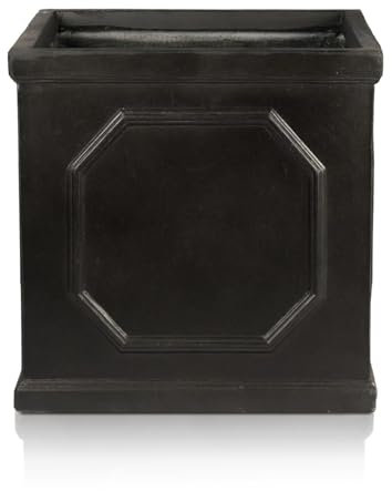 IDEALIST Plant Pots 30cm Square Planter, Faux Lead Reinforced Stone, 27L