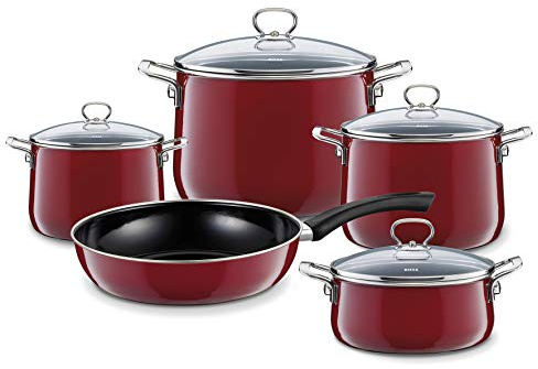 Riess - Batería de cocina (5 piezas) Rosso - Batería de cocina