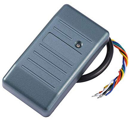 Sicherheit RFID EM ID-Kartenleser, RFID-Türzugangskontrolle 125KHz ID Karte Näherungsleser Zugangskontrolle Leser 125KHz Wiegand 26 Wasserdicht JS | Zugangskontrolle, 8-15V DC, 100mm Reichweite, PVC, IP66, für EM4100