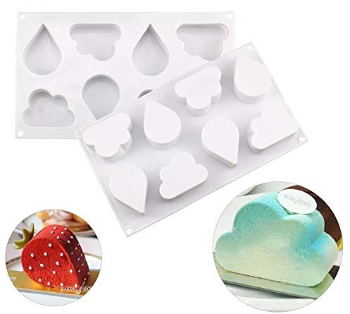 DUBENS 3D Wasser Tröpfchen Wolke Form Silikon Kuchen Form Backen Werkzeuge Für Kuchen Mousse Schokolade Backformen Kuchen Dekorieren Werkzeuge