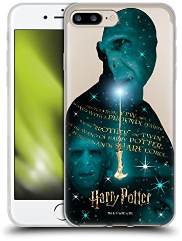 Head Case Designs Officially Licensed Harry Potter Voldemort Yew Wand Deathly Hallows XXXVIII Gel Case [Military Grade] Compatible with Apple iPhone 7 Plus/iPhone 8 Plus and Compatible with MagSafe