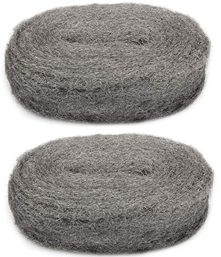 60FT Steel Wool Fill Fabric Roll, Coarse Wire Wool Hardware Cloth DIY Kit, Gap Blocker to Keep Annoying Animals Away from Holes/Wall Cracks/Siding/Pipeline/Vents in Workshop/House/Garage
