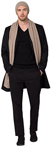 Style & Republic Schal aus 100% Kaschmir, kuscheliger XL-Schal aus Kaschmir-Strick, one size 52 cm x 172 cm (Nougat)