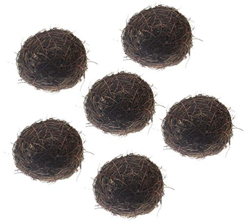 BESPORTBLE 6 Stücke Vogelnest Osternest 10cm Rattan Nest Zweige Naturnest Frühling Osterdeko Handwerk Basteln Foto Requisiten handgemacht Tischdeko Ostern Dekoration