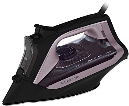 Rowenta Express Steam DW4345 plancha, suela Microsteam 350 láser, 2600 W, salida de vapor continua de 40 g/min, golpe de vapor de 200 g/min, sistema antical, antigoteo, Lila (Reacondicionado)