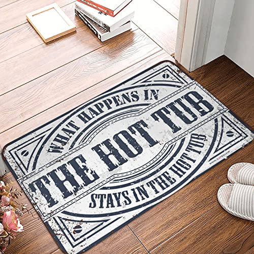 Pioneer Woman Kitchen Rugs and Mats What Happens in The Hot Tub Stays in The Hot Tub Rug Indoor Door Mats for Entryway Fun Stuff ( Size : 65X90CM )