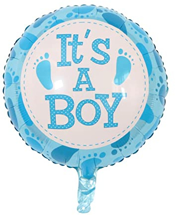 Folienballon Baby Boy, rund - It's a boy, ca. 45 cm - Party Luftballon Deko Dekoration Kindergeburtstag Helium Heliumballon XXL Ballon Geburt Geburtstag Baby Girl boy Mädchen Junge Babyparty