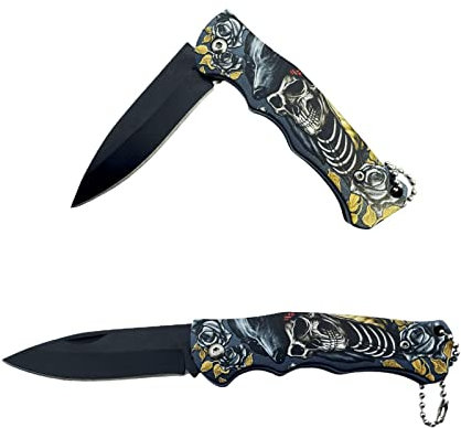 LMJIAANPU 2-in-1 multi-function tool portable edc foldable tool knife, including Key ring blades for camping, fishing and home improvement