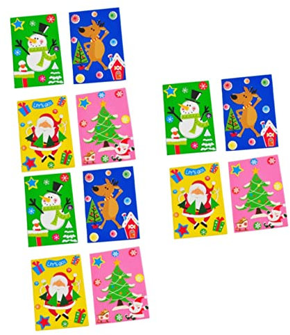 FOYTOKI 12stücke Teiliges Bastelset Für Weihnachtskarten Grußkarten Für Junge Mädchen Und Erwachsene Kreative Bastelmaterialien Für Festliche Anlässe Und Sicher Zufällige Designs