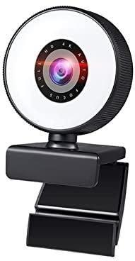 Webcam Webcam 4K Mini Web Camera for PC Computer Laptop with Microphone Auto Focus Light Video Webcam 1080P 2K Live Web CAM Accessories for Recording Calling Conferencing Gaming (2k (with Tripod))