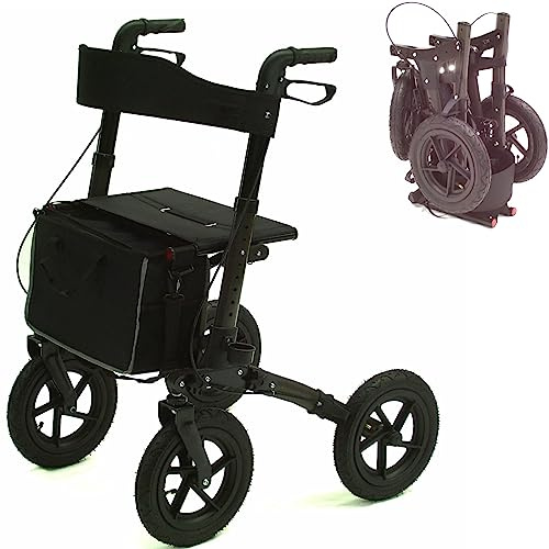 Alu Rollator klappbar Outdoor Leichtgewichtsrollator Gehhilfe Gehwagen 55971 AWZ