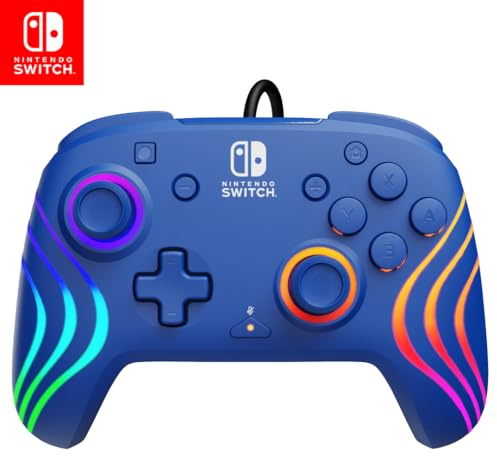 Official Switch Afterglow Wave Wired Controller - Blue