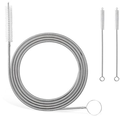 Kewucn 59 Inch Long Wire Brush, Car Sunroof Drain Cleaning Tool, Flexible Nylon Cleaner for Cleaning Straw, Feeding Tube, Sink, Refrigerator Drain, Universal Slim Hose Pipe Brush