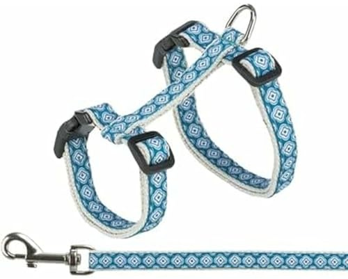 Trixie Kattentuig Met Riem Grijs / Blauw-27-45 CM/13 MM 120 CM