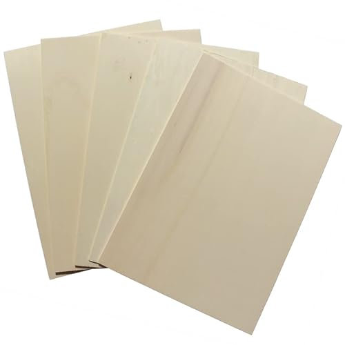 Sperrholzplatten Pappel - hochwertige Multiplex Platte - Holz zum Basteln - Holzplatten für Bastelarbeiten - Holzzuschnitte - 5 Stück (A3 | 420 x 297 x 4 (+-0,5) mm, 5 Stück)