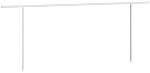 vidaXL Stützen, Stützfuß für Markisen Gelenkarmmarkisen, Drehbar Standfuß Stützbein, Standmontage Halterung Abstützung, Weiß 600x245cm Eisen