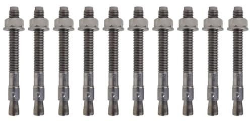 10x Remstaler BOLZENANKER | EDELSTAHL A4 | M6 M8 M10 M12 M16 M20 | made in GERMANY | Stahlanker | Keilanker | Betondübel | Spreizanker | Hülsenanker (20x240)