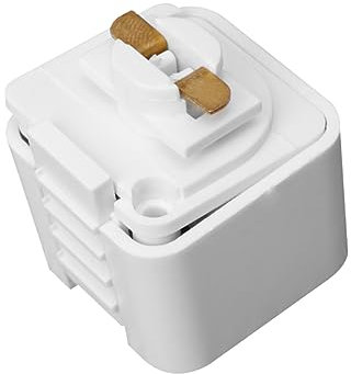 White 2 Wire Track Lighting Connector - Tool-Free Installation Rail Joiner for Spotlights, Pendant Lamps & Adjustable Lighting Systems