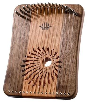 Lyra 17 31 Saiten Fingerspiel 31 Saiten Harfe Lyra Tragbare Harfe 17 Saiten Harfe Lyra Klavier Musikalisches Tasteninstrument Lyra Harfe(Color:17 string walnut)