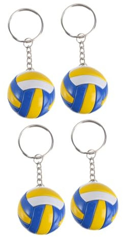 Vaguelly 4stücke Volleyball Schlüsselanhänger Dekorativer Sportball Schlüsselbund Bunte Volleyball Figuren Für Taschen Und Rucksäcke Kreatives Für Sportfans