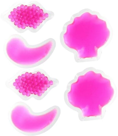 FRCOLOR 6 Stück Heiß Kalt Gelkompresse Mit Rundkopf Eisbeutel Wiederverwendbare Therapiekompressen Für Augen Und Lippen Mikrowellengeeignet Kalt Wärmeanwendung Zur Schmerzlinderung Und Kosmetikpflege