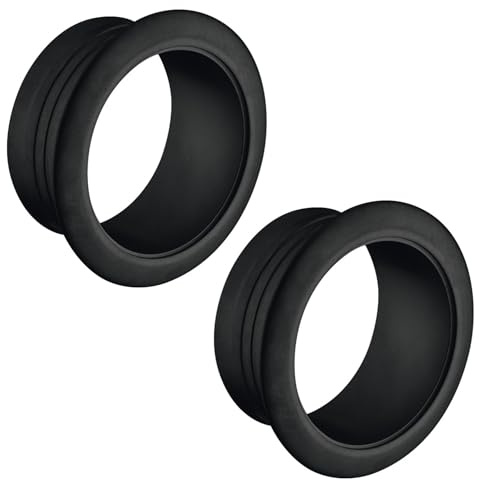 cyclingcolors 2x Rosette Druckknopf Drehstangenschloss 19mm Ø32mm Möbelschloss Zierschlüssel Schrankschloss Aufschraubschloss, schwarz