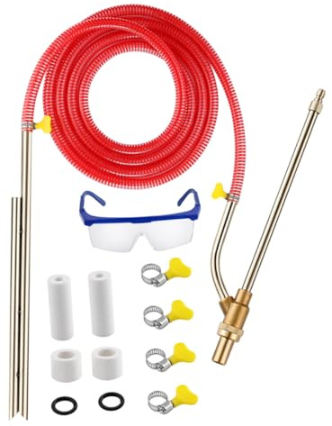 BUGUUYO Sandblaster Head Accessory Kit with 1/4 Quick Release Adapter, High Pressure Sandblasting Equipment for Rust Removal and Paint Stripping, Sturdy PVC and Stainless Steel Material,