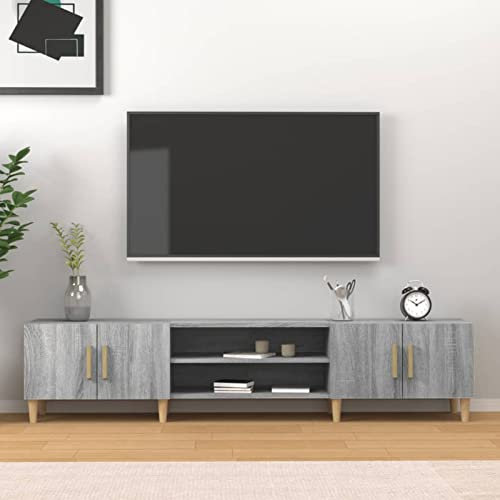 Gecheer Sonoma-grå TV-skåp 180 x 31,5 x 40 cm i flera lager, modernt TV-skåp, TV-skåp, TV-skåp, TV-skåp, vardagsrumsskåp, P816262